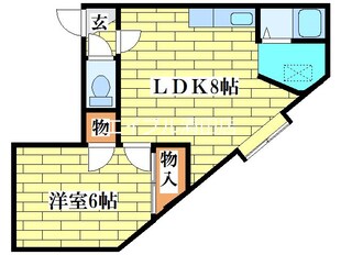 真栄 徒歩5分 3階の物件間取画像